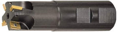 LMT - 1" Cut Diam, 0.413" Max Depth of Cut, 1" Shank Diam, 3-1/2" OAL, Indexable Square Shoulder End Mill - AD...1103...R Inserts, Weldon Shank, Series Univex - Americas Industrial Supply