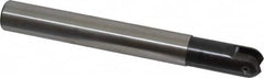 LMT - 3/4" Cut Diam, 1.77" Max Depth of Cut, 3/4" Shank Diam, 6.3" OAL, Indexable Ball Nose End Mill - 1.77" Head Length, Straight Shank, EBG-R Toolholder, WPR 0750 Insert - Americas Industrial Supply