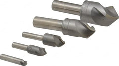 M.A. Ford - 5 Piece, 1/4 to 1" Head Diam, 90° Included Angle, Single End Countersink Set - Americas Industrial Supply