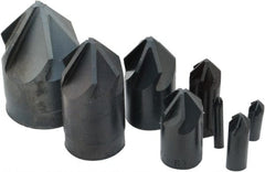 M.A. Ford - 8 Piece, 1/8 to 1" Head Diam, 82° Included Angle, Single End Countersink Set - Americas Industrial Supply