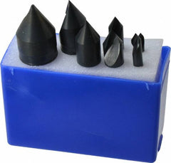 M.A. Ford - 7 Piece, 3/16 to 1" Head Diam, 60° Included Angle, Single End Countersink Set - Americas Industrial Supply