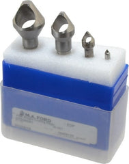 M.A. Ford - 4 Piece, 3/16 to 1-1/8" Head Diam, 60° Included Angle, Single End Countersink Set - Americas Industrial Supply