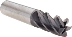 M.A. Ford - 3/4", 5 Flute, Single End, Solid Carbide, 0.015" Corner Radius End Mill - 4" OAL, 38° Helix, Right Hand Flute, 1-1/2" LOC, Right Hand Cut - Americas Industrial Supply