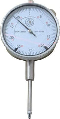 Value Collection - 1" Range, 0-50 Dial Reading, 0.0005" Graduation Dial Drop Indicator - 2.28" Dial, Revolution Counter - Americas Industrial Supply