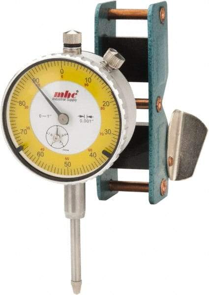 Value Collection - 0.001" Graduation, 0-100 Dial Reading, Dial Indicator & Base Kit - Include 1 Inch Travel Indicator, Mag Base - Americas Industrial Supply