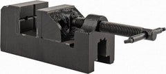 Interstate - 1-1/2" Jaw Opening Capacity x 7/8" Throat Depth, Horizontal Drill Press Vise - 1-1/2" Wide x 1" High Jaw, Stationary Base, Standard Speed, 5" OAL x 1-3/4" Overall Height, Cast Iron - Americas Industrial Supply