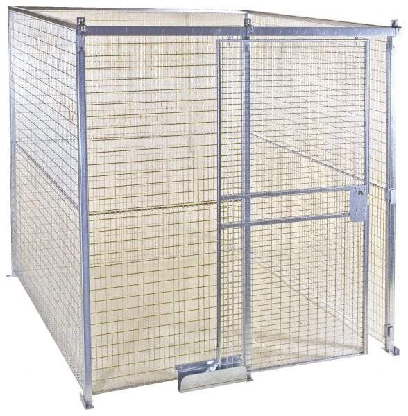 Folding Guard - 8' Wide x 4' High, Temporary Structure Galvanized Welded Wire Panel - 8' x 4' Panel - Americas Industrial Supply