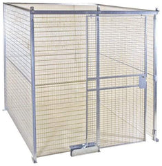 Folding Guard - 8' Wide x 4' High, Temporary Structure Galvanized Welded Wire Panel - 8' x 4' Panel - Americas Industrial Supply
