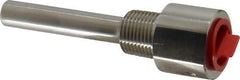 Alloy Engineering - 4 Inch Overall Length, 1/2 Inch Thread, 304 Stainless Steel Standard Thermowell - 2-1/2 Inch Insertion Length - Americas Industrial Supply