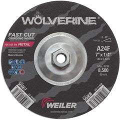 7X1/4 TYPE 27 GRINDING WHEEL A24R - Americas Industrial Supply