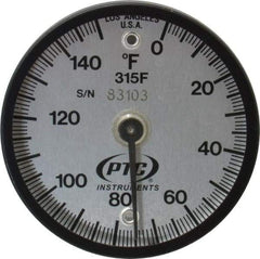 PTC Instruments - 150°F, 2 Inch Dial Diameter, Dual Magnet Mount Thermometer - 1° Division Graduation - Americas Industrial Supply