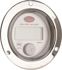 Cooper - -40 to 120°F Front Flange Panel Meter - 4-Digit LCD Display - Americas Industrial Supply