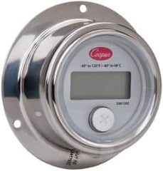 Cooper - -40 to 120°F Back Flange Panel Meter - 4-Digit LCD Display - Americas Industrial Supply