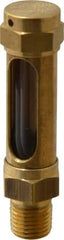 LDI Industries - 1-3/8 Inch Long Sight, 1/4 Inch Thread Size, Buna-N Seal Straight to Male Thread, Vented Oil-Level Indicators and Gauge - 3 Inch Length - Americas Industrial Supply