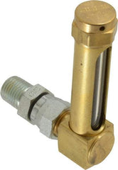 LDI Industries - 1-7/8 Inch Long Sight, 1/4 Inch Thread Size, Buna-N Seal Union Coupling, Vented Oil-Level Indicators and Gauge - 2-7/8 Inch Length to Center of Base - Americas Industrial Supply