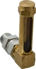 LDI Industries - 1-7/8 Inch Long Sight, 3/8 Inch Thread Size, Buna-N Seal Union Coupling, Vented Oil-Level Indicators and Gauge - 2-7/8 Inch Length to Center of Base - Americas Industrial Supply