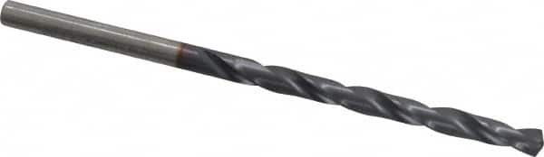 Chicago-Latrobe - 9/64" 135° High Speed Steel Jobber Drill - TiCN Finish, Right Hand Cut, Spiral Flute, Straight Shank, 2-7/8" OAL, Split Point - Americas Industrial Supply
