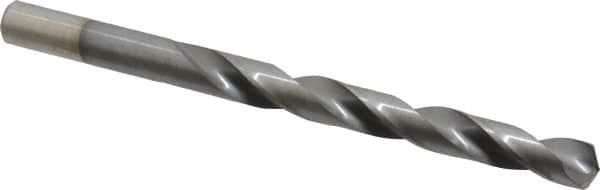 Chicago-Latrobe - 23/64" 135° High Speed Steel Jobber Drill - TiCN Finish, Right Hand Cut, Spiral Flute, Straight Shank, 4-7/8" OAL, Split Point - Americas Industrial Supply