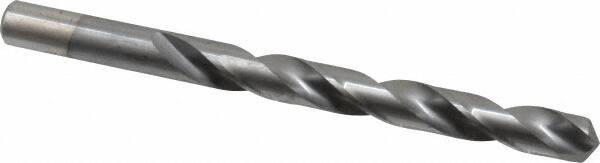 Chicago-Latrobe - 27/64" 135° High Speed Steel Jobber Drill - TiCN Finish, Right Hand Cut, Spiral Flute, Straight Shank, 5-3/8" OAL, Split Point - Americas Industrial Supply