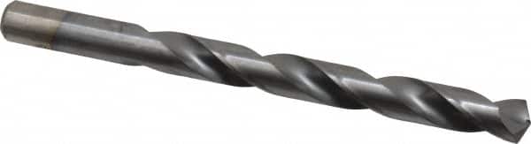 Chicago-Latrobe - 15/32" 135° High Speed Steel Jobber Drill - TiCN Finish, Right Hand Cut, Spiral Flute, Straight Shank, 5-3/4" OAL, Split Point - Americas Industrial Supply