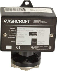Ashcroft - 9 to 60 psi Adjustable Range, 500 Max psi, Watertight Single Setpoint - 1/4 Thread - Americas Industrial Supply