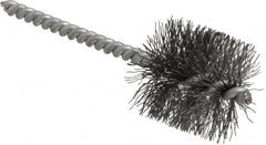 Schaefer Brush - 1 Inch Inside Diameter, 1-3/16 Inch Actual Brush Diameter, Carbon Steel, Power Fitting and Cleaning Brush - 3/16 Shank Diameter, 3-5/8 Inch Long, Twisted Wire Stem, 1-1/8 Inch Refrigeration Outside Diameter - Americas Industrial Supply