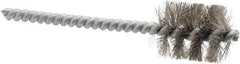 Schaefer Brush - 5/8 Inch Inside Diameter, 13/16 Inch Actual Brush Diameter, Stainless Steel, Power Fitting and Cleaning Brush - 3/16 Shank Diameter, 3-5/8 Inch Long, Twisted Wire Stem, 3/4 Inch Refrigeration Outside Diameter - Americas Industrial Supply