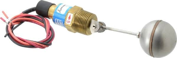 Thomas Products Ltd. - 1" Thread, 900 Max psi, 300°F Max, Liquid Level Side Mounted Float Switches - Brass Stem - Americas Industrial Supply