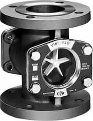 OPW Engineered Systems - 2 Inch, Carbon Steel, Visi-Flo Sight Flow Indicator - 150 Max psi, 7 Inch Overall Length - Americas Industrial Supply