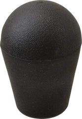 Gibraltar - 1/4-20, 1/4-28, 5/16-18, 5/16-24, M6, M8 Hole, 0.71" Deep Hole, TPE Overmolded Soft Touch, Self Fixing Hole Tapered Knob - 2 OAL, 3/4" Base Diam, Black, 1.38" Head Diam - Americas Industrial Supply