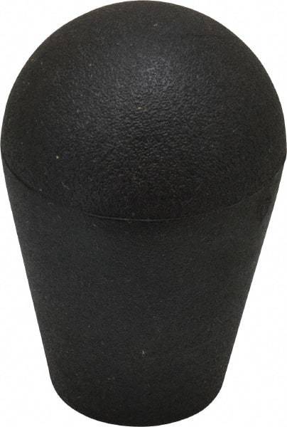 Gibraltar - 3/8-16 Hole, 0.51" Deep Hole, Thermoplastic, Female Insert Tapered Knob - 2.48 OAL, 1" Base Diam, Black, 1.6" Head Diam - Americas Industrial Supply
