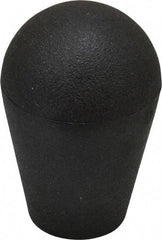 Gibraltar - 3/8-16 Hole, 0.51" Deep Hole, Thermoplastic, Female Insert Tapered Knob - 2.48 OAL, 1" Base Diam, Black, 1.6" Head Diam - Americas Industrial Supply