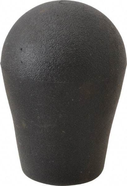 Gibraltar - 3/8-16, 3/8-24, 1/2-13, 1/2-20, M10, M12 Hole, 0.71" Deep Hole, TPE Overmolded Soft Touch, Self Fixing Hole Tapered Knob - 2 OAL, 3/4" Base Diam, Black, 1.38" Head Diam - Americas Industrial Supply