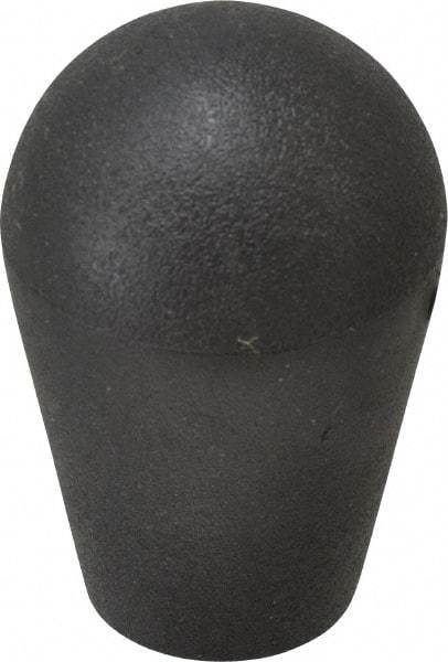 Gibraltar - 1/2-13 Hole, 0.51" Deep Hole, Thermoplastic, Female Insert Tapered Knob - 2.48 OAL, 1" Base Diam, Black, 1.6" Head Diam - Americas Industrial Supply