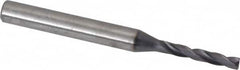Kennametal - 1/8" 180° Spiral Flute Solid Carbide Screw Machine Drill Bit - Americas Industrial Supply