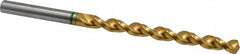 Accupro - 27/64", 130° Point, Spiral Flute, Vanadium High Speed Steel Taper Length Drill Bit - TiN Finish, 128mm Flute Length, 195mm OAL - Americas Industrial Supply