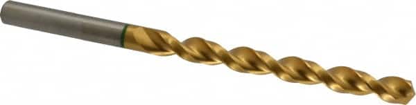 Accupro - 1/2" 130° Spiral Flute Vanadium High Speed Steel Taper Length Drill Bit - Americas Industrial Supply