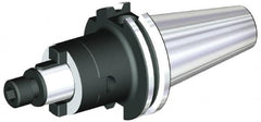 Kennametal - DV50 Taper Shank 40mm Pilot Diam Shell Mill Holder - 100mm Flange to Nose End Projection, 70mm Nose Diam, M24x3.0 Lock Screw, Through-Spindle Coolant - Exact Industrial Supply