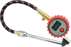 Value Collection - 0 to 160 psi Digital Tire Pressure Gauge - CR2032 Lithium Battery, 9' Hose Length, 0.5 psi Resolution - Americas Industrial Supply