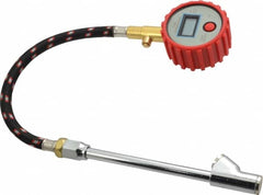 Value Collection - 0 to 100 psi Digital Tire Pressure Gauge - CR2032 Lithium Battery, 9' Hose Length, 0.5 psi Resolution - Americas Industrial Supply