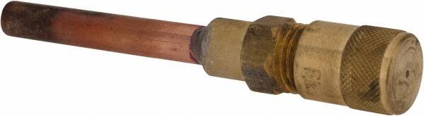 Parker - 500 Max psi, 1/4 Tube Outside Diameter, Extended Copper Tube Access Valve - Americas Industrial Supply