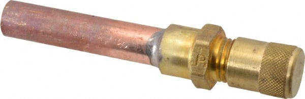 Parker - 500 Max psi, 3/8 Tube Outside Diameter, Extended Copper Tube Access Valve - Americas Industrial Supply