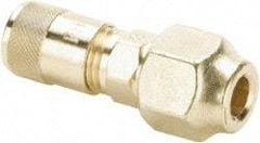 Parker - 500 Max psi, 1/4 Tube OD, Flare Union Access Valve - Brass - Americas Industrial Supply