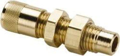 Parker - 500 Max psi, 1/4 Tube OD, Bulkhead Solder Union Access Valve - Brass - Americas Industrial Supply