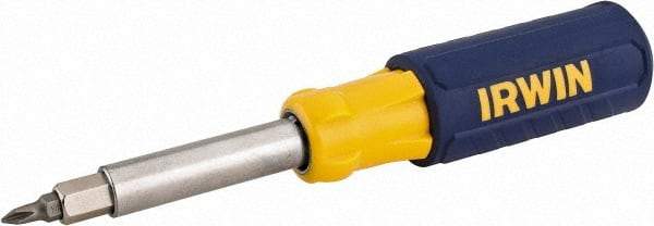 Irwin - Bit Screwdriver - Phillips, Slotted, Square, Nut Driver, 9-in-1 - Americas Industrial Supply