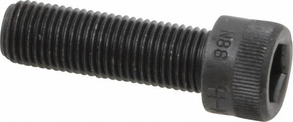 Made in USA - 3/8-24 UNF Hex Socket Drive, Socket Cap Screw - Alloy Steel, Black Oxide Finish, Fully Threaded, 1-1/4" Length Under Head - Americas Industrial Supply