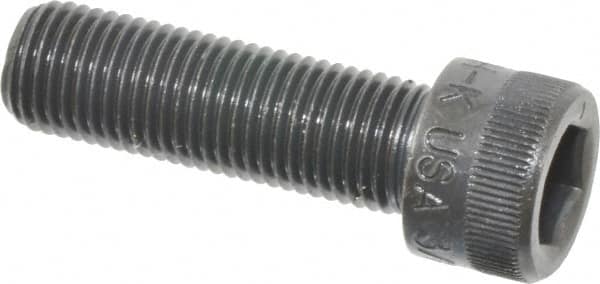 Made in USA - 3/8-24 UNF Hex Socket Drive, Socket Cap Screw - Alloy Steel, Black Oxide Finish, Fully Threaded, 1-1/2" Length Under Head - Americas Industrial Supply
