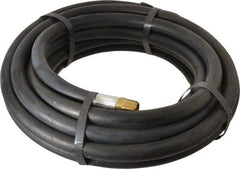 Alliance Hose & Rubber - 3/8" ID x 23/32" OD 25' Long Multipurpose Air Hose - MNPT x FNPT(Swivel) Ends, 300 Working psi, -40 to 190°F, 3/8" Fitting, Black - Americas Industrial Supply