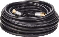 Alliance Hose & Rubber - 1/4" ID x 9/16" OD 50' Long Multipurpose Air Hose - MNPT x FNPT(Swivel) Ends, 300 Working psi, -40 to 190°F, 1/4" Fitting, Black - Americas Industrial Supply