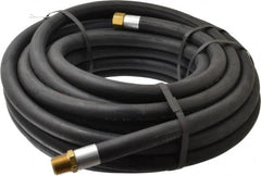 Alliance Hose & Rubber - 1/2" ID x 27/32" OD 50' Long Multipurpose Air Hose - MNPT x FNPT(Swivel) Ends, 300 Working psi, -40 to 190°F, 1/2" Fitting, Black - Americas Industrial Supply
